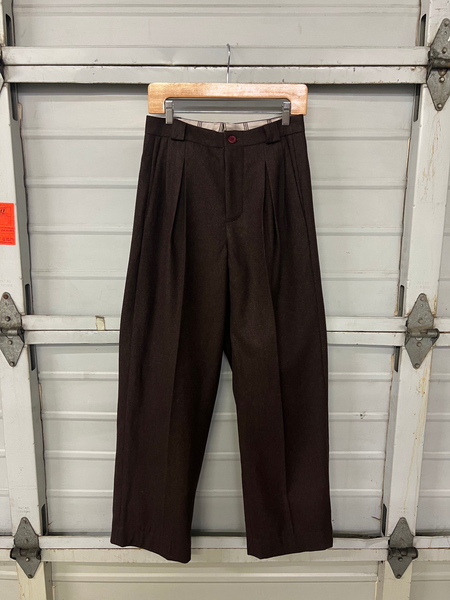 Wool Pleated Trousers