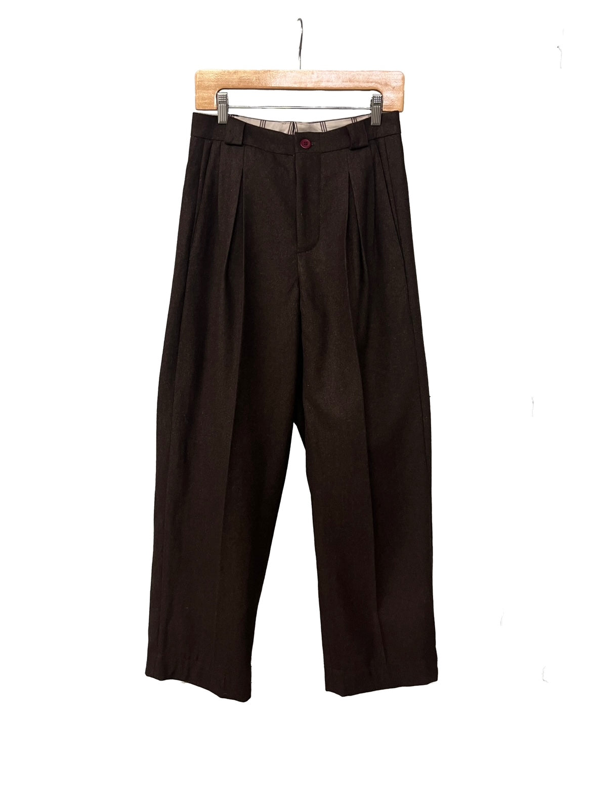 Wool Pleated Trousers