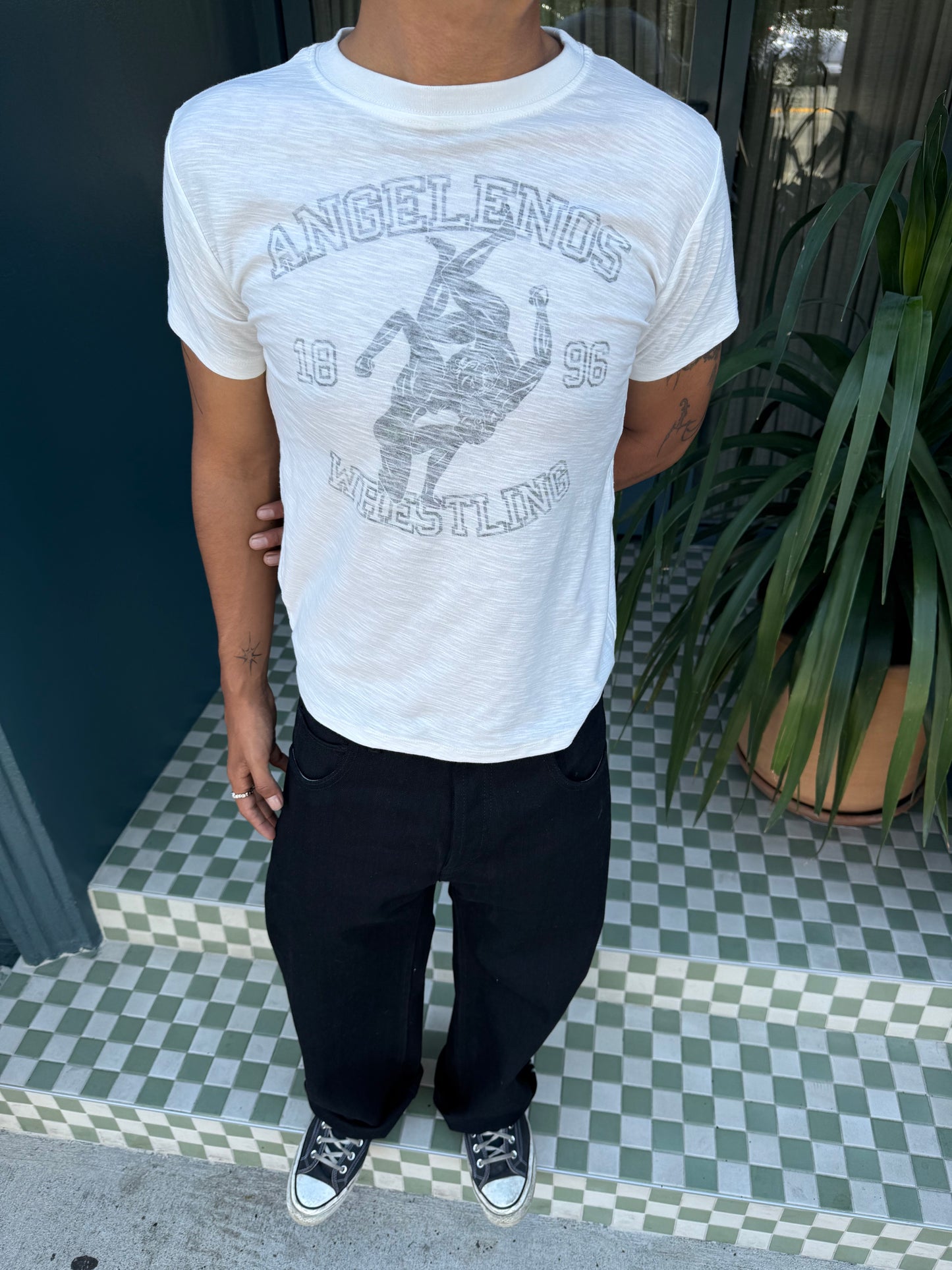 Slub wrestling tee