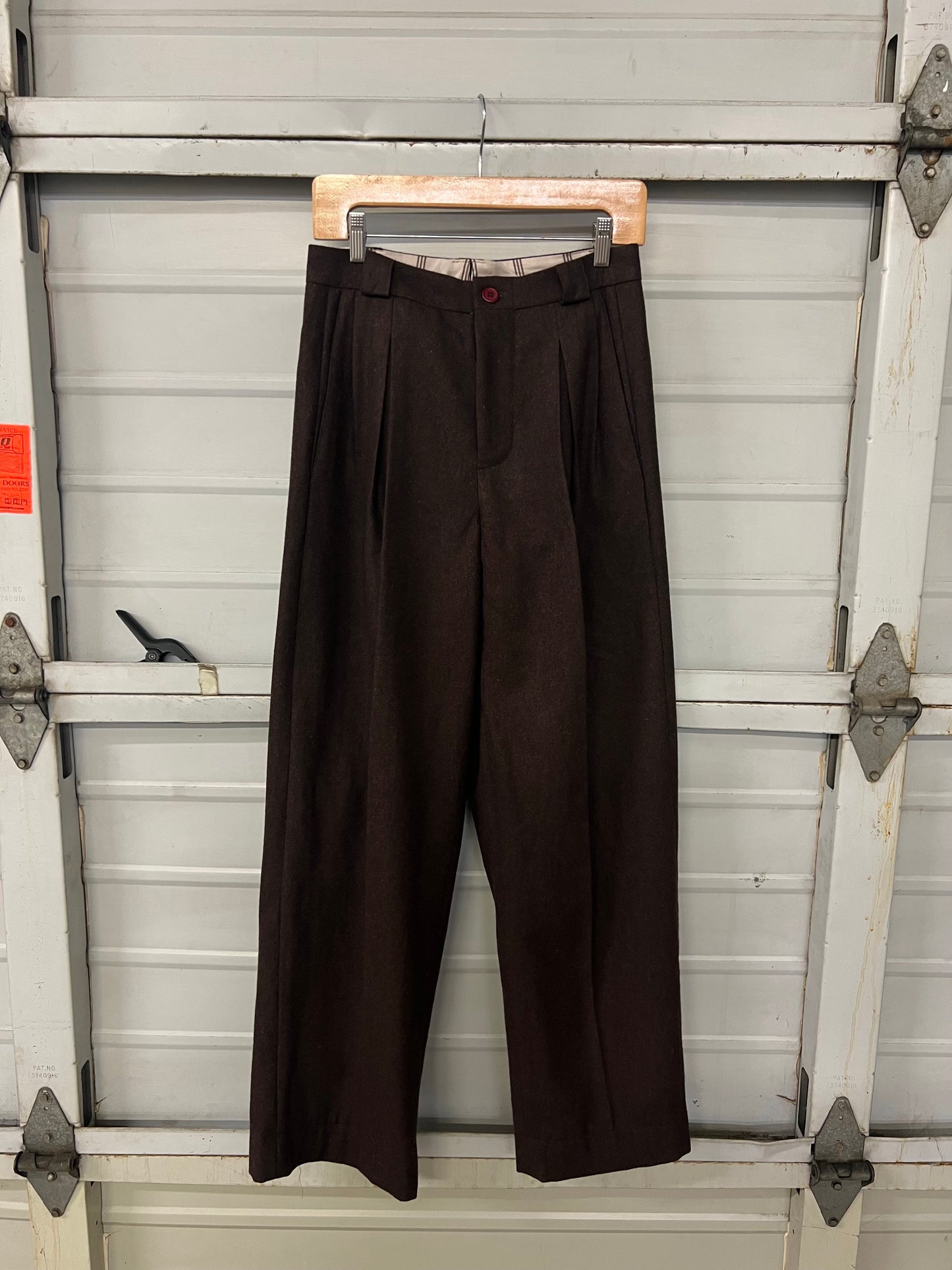 Wool Pleated Trousers