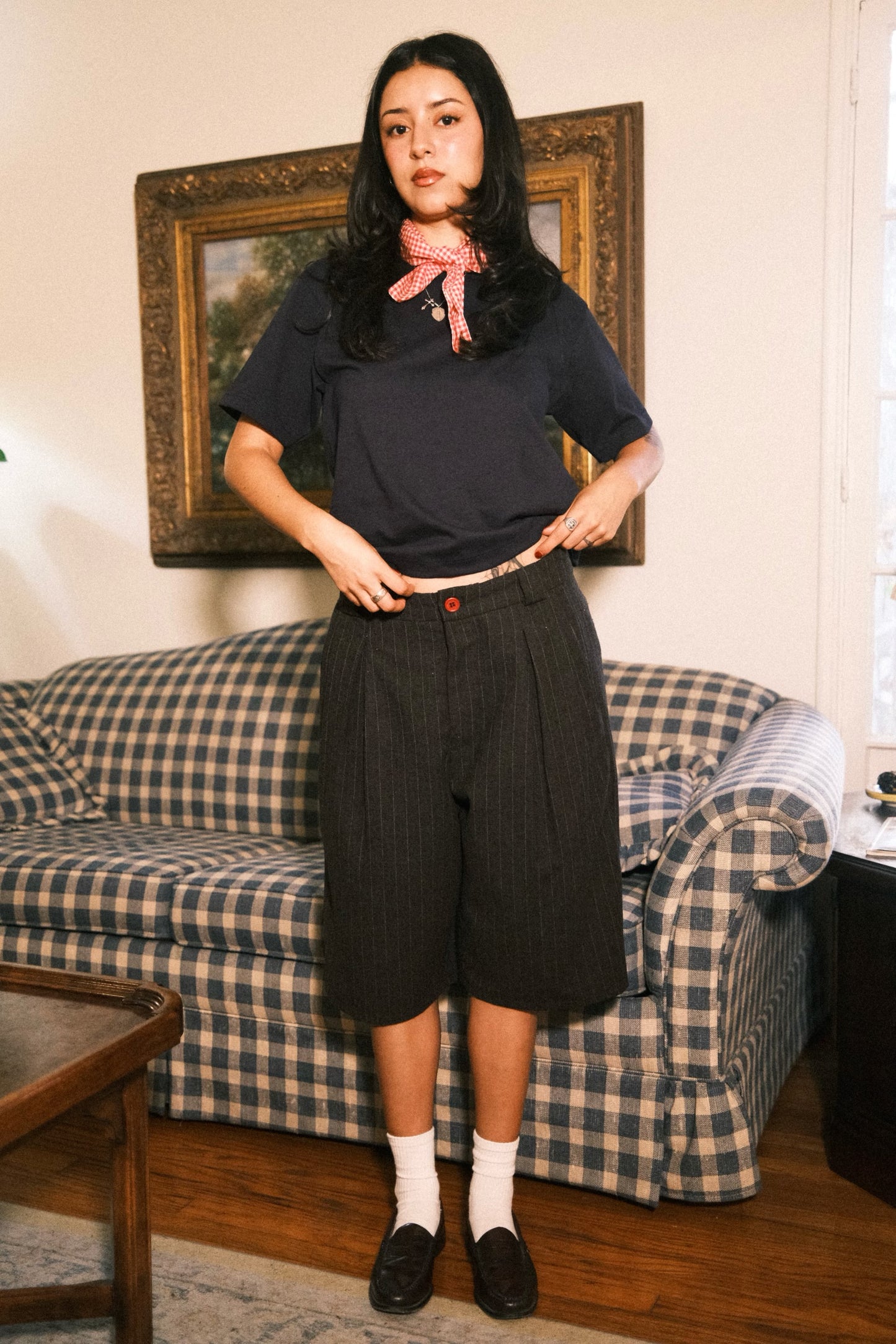 Wool Pleated Shorts