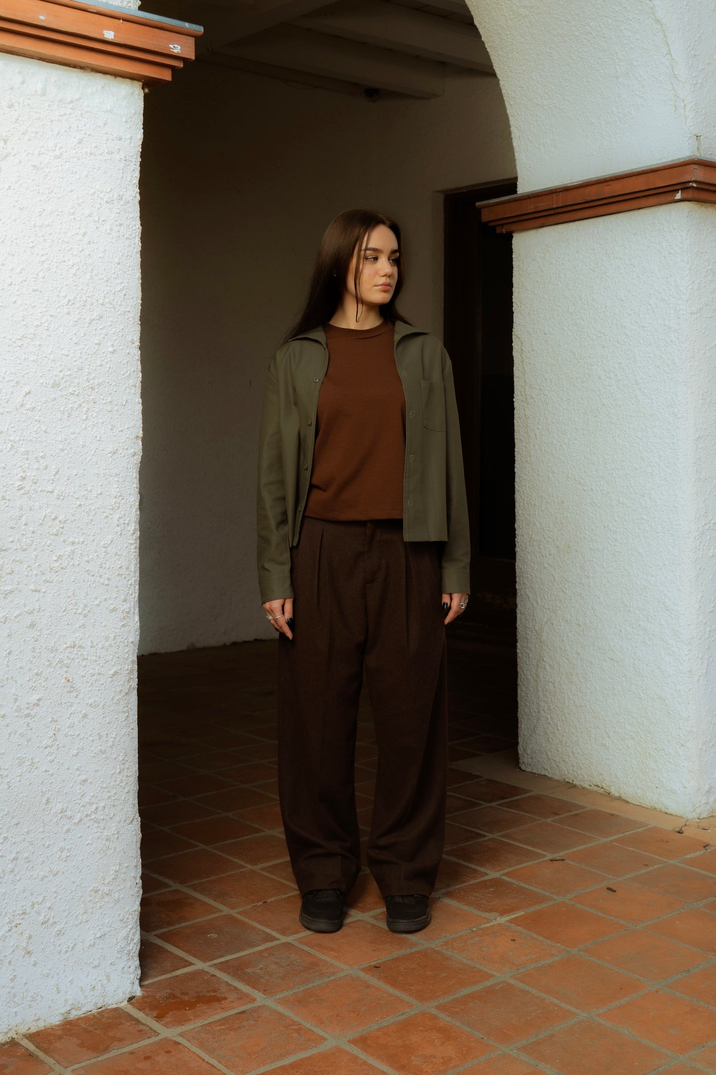 Wool Pleated Trousers