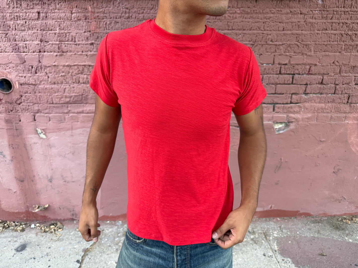 Red Slub Tee