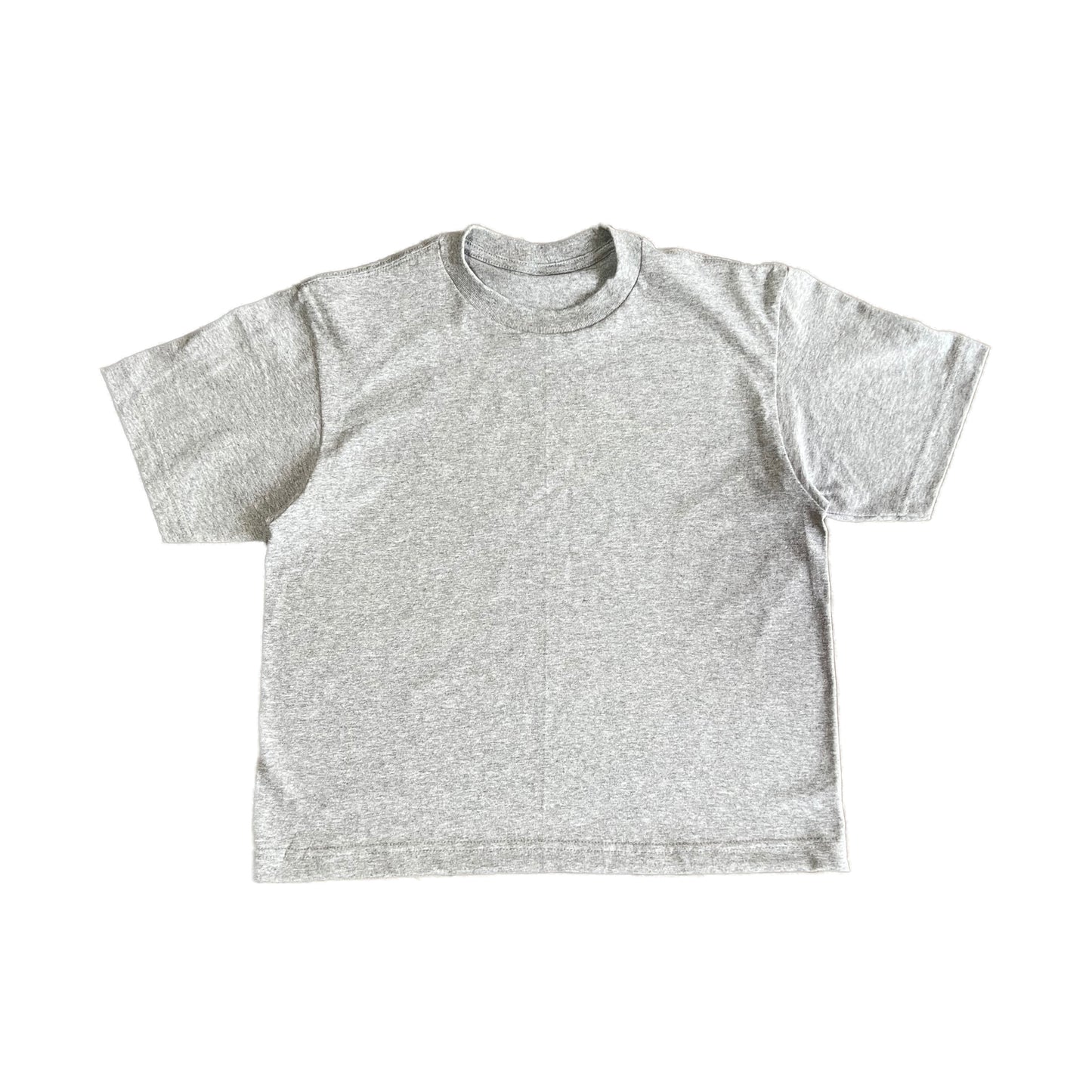 heather grey cropped tee