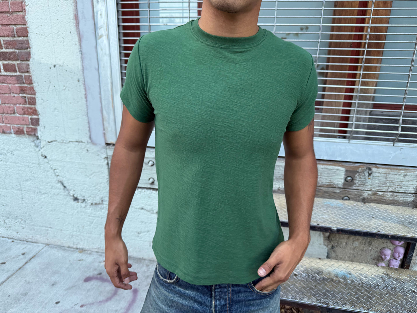 Green Slub Tee