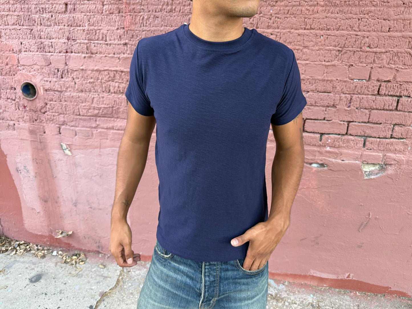 Navy Slub Tee