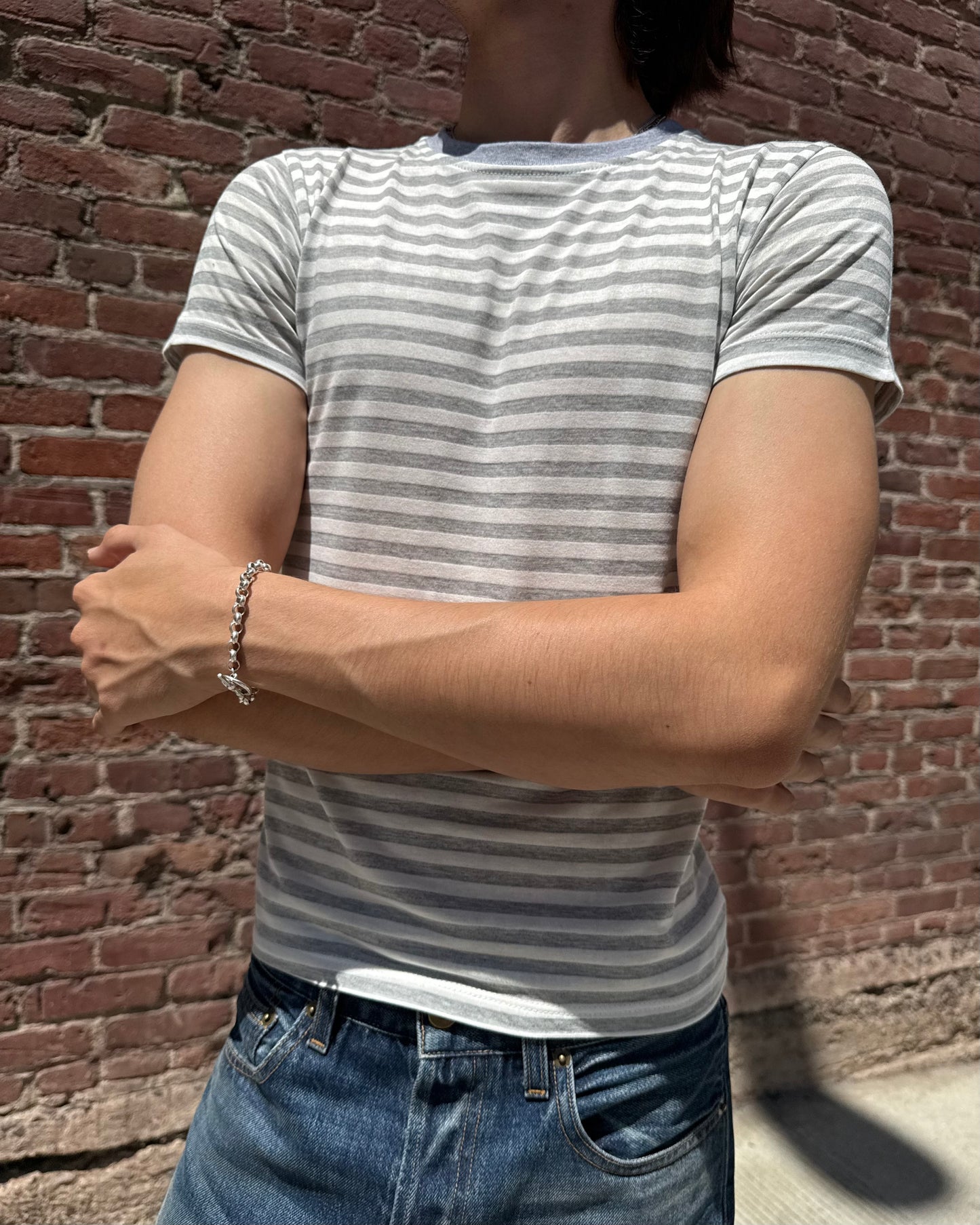 Grey Stripe Tee