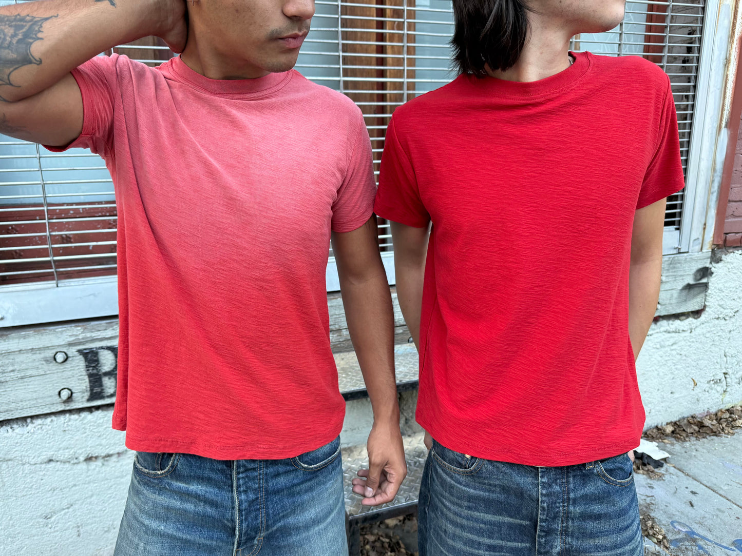 Red Sunfade Tee