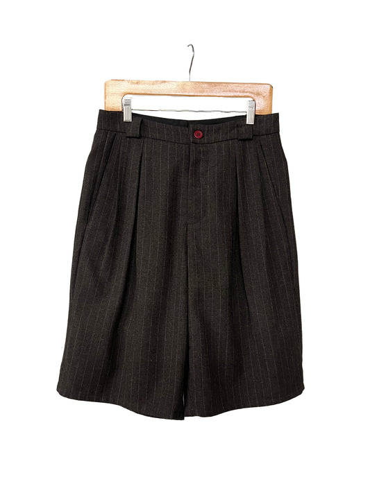 Wool Pleated Shorts