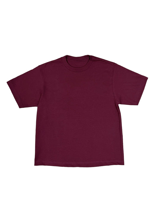 Burgundy Cropped Tee