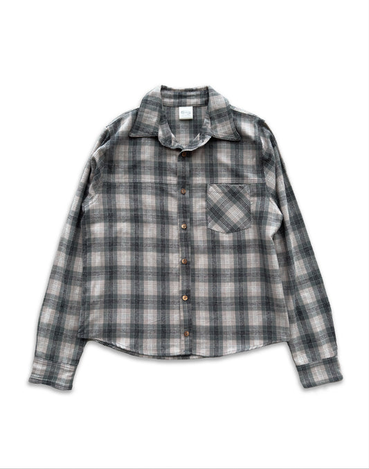 Olive Cropped Flannel