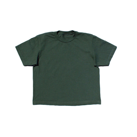 green cropped tee